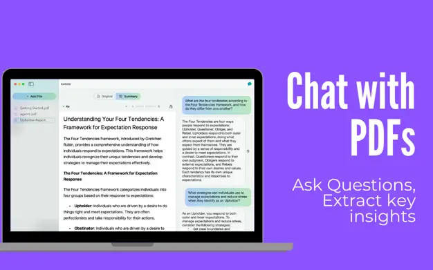 Collate AI - Your Offline PDF Assistant for Mac user interface
