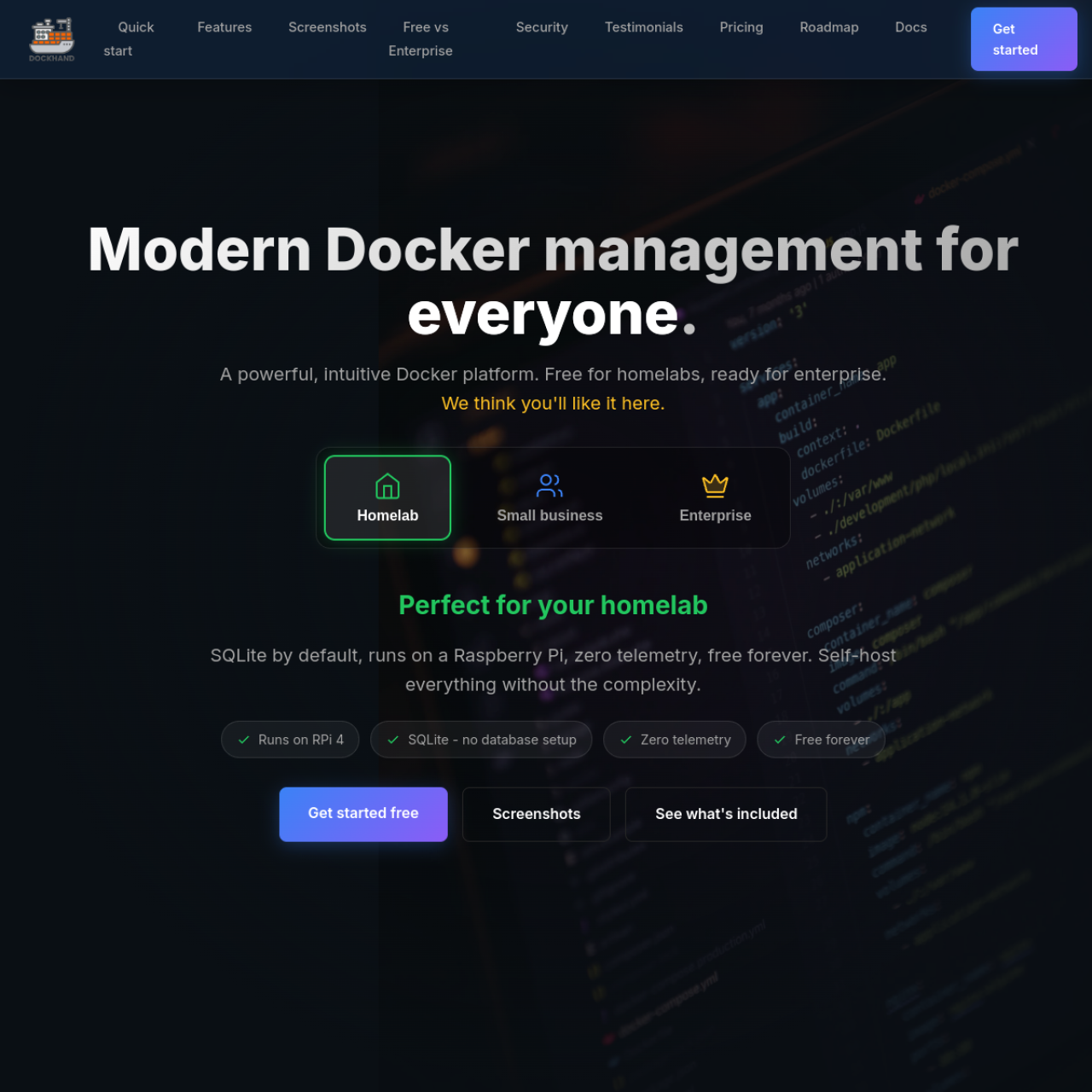 Dockhand - Security-Focused Docker Manager user interface