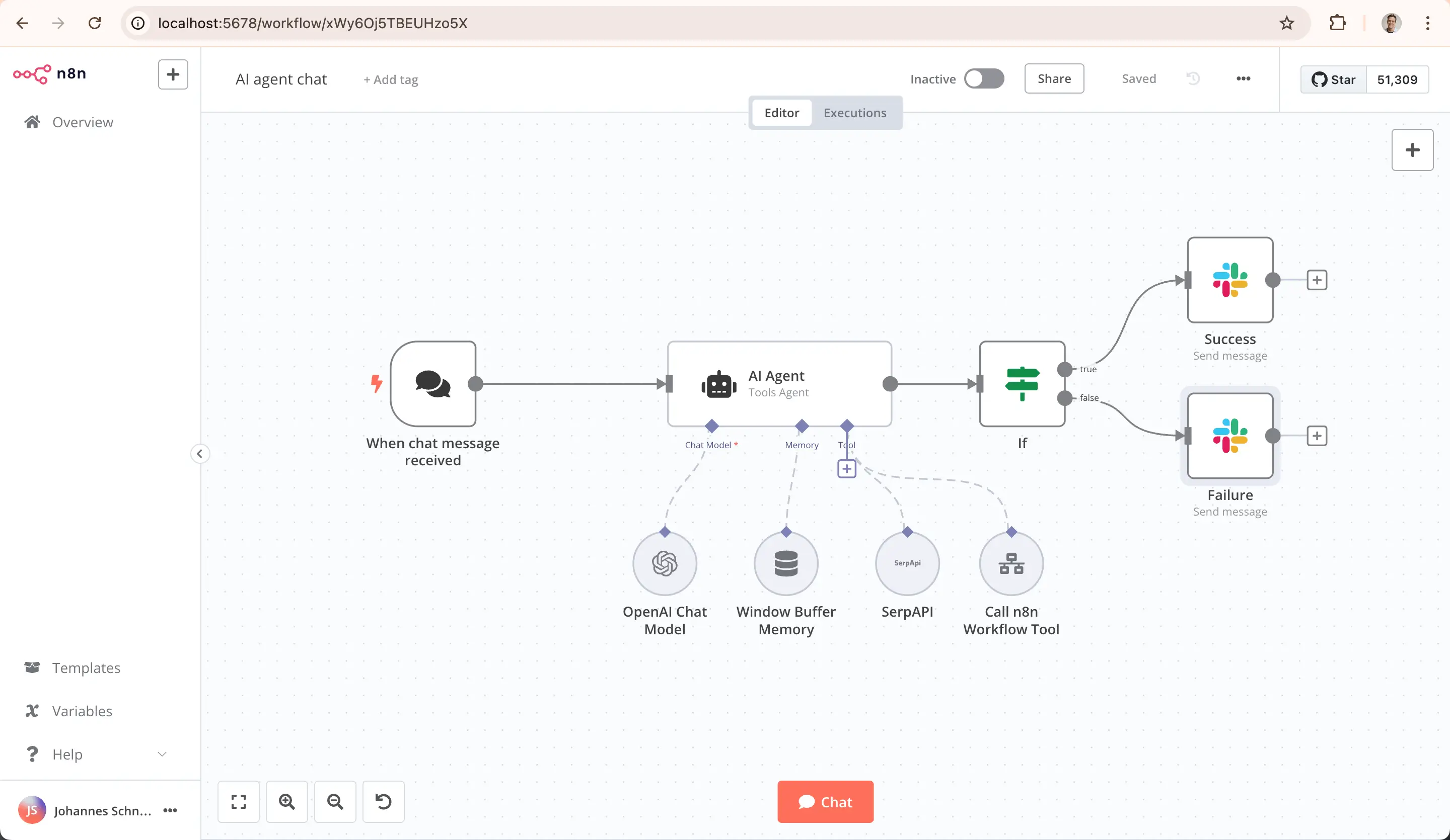 n8n - Workflow Automation Platform user interface